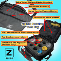 Zeekio Premium Yo-Yo Bag - Soft Yo-Yo Case with Adjustable Shoulder Strap