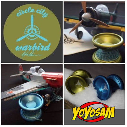 Circle City YoYos Warbird Yo-Yo - 7075 T6 Aluminum YoYo - Many Extras! Designed by Kyle Pearson - YoYoSam