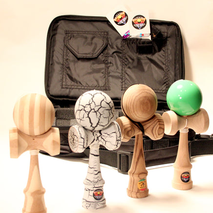 Bahama Kendama 4x Gift Set - 4 Kendamas, Kendama Bag, 2 Three packs of Extra Strings - YoYoSam