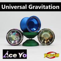 Ace Yo Universal Gravitation Yo-Yo - 7075 Aluminum with Stainless Steel Rings Premium Bi-Metal YoYo