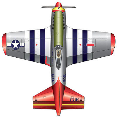 WindNSun FlightZone 53" Nylon Kite - Mustang P 51 Airplane - YoYoSam