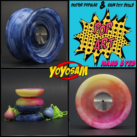 Rain City Skills x Doc Pop Pop Art Yo-Yo - Slimline Delrin YoYo - Counterweight Included - YoYoSam