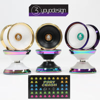 C3yoyodesign x PoryKon Porycrash Yo-Yo - Bi-Material YoYo with Stainless Steel Ring - YoYoSam