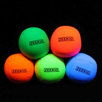 Zeekio Lunar Juggling Balls - 110g Professional UV Reactive 6 Panel Ball - Pack of 3