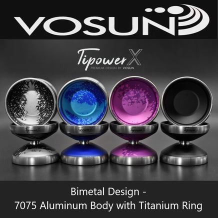 Vosun TiPowerX Yo-Yo - Bimetal YoYo -7075 Aluminum Body with Titanium Ring Design - YoYoSam