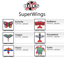 X-Kites Superwings Nylon Kite - Ready to fly - Handle and Line Included - YoYoSam