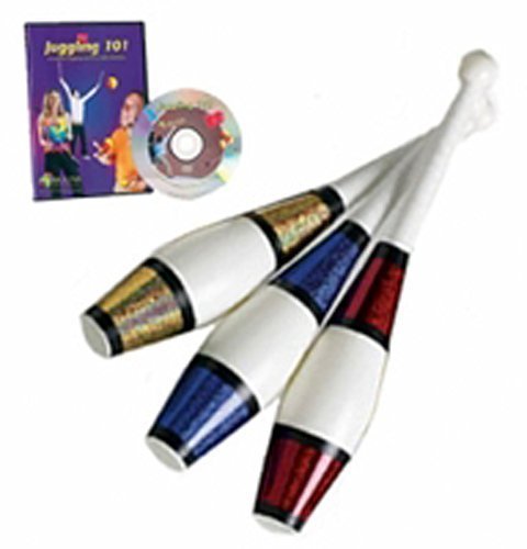 Higgins Brothers Euro Eclipse Clubs & DVD - Includes 3 Clubs (Colors Vary) - YoYoSam